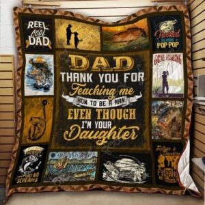 Thank You Dad Fishing Quilt Thh885  Quilt